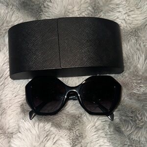 Prada Black Geometric Sunglasses